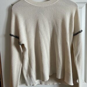 Flag & Anthem Elegant Cream Sweater with Black Trim